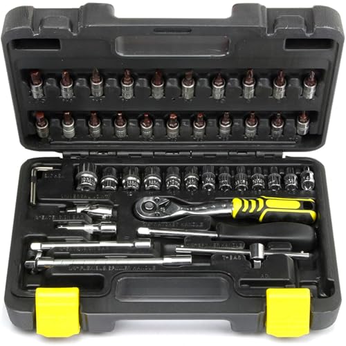 BandelOne enthält Steckschlüssel Satz 1/4" 46-tlg. Knarrenkasten Knarre Feinverzahnt Nüsse Bits Tx BandelOne enthält Steckschlüssel Satz 1/4" 46-tlg. Knarrenkasten Knarre Feinverzahnt Nüsse Bits Tx von BandelOne