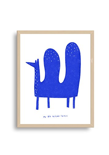 Bandide My Big Friend Camel Lamellen, Papier, blau, 30 x 40 cm von Bandide