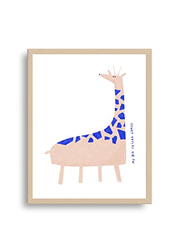 Bandide My Big Friend Giraffe Lamellen, Papier, Nude, 30 x 40 cm von Bandide