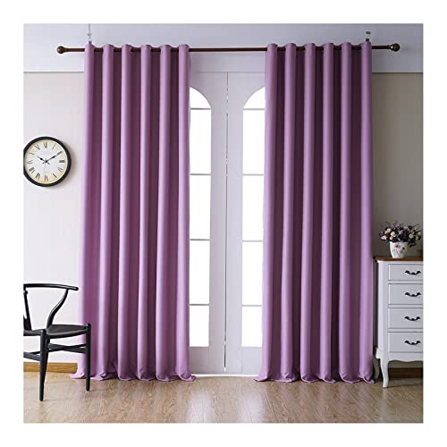 Vorhang Blickdicht Fenster, Verdunklungsvorhänge Lang 2er Set Baumwolle Einfarbig Wohnzimmer Deko 137x244cm Helles Lila Vorhang Blickdicht Fenster, Verdunklungsvorhänge Lang 2er Set Baumwolle Einfarbig Wohnzimmer Deko 137x244cm Helles Lila von Banemi