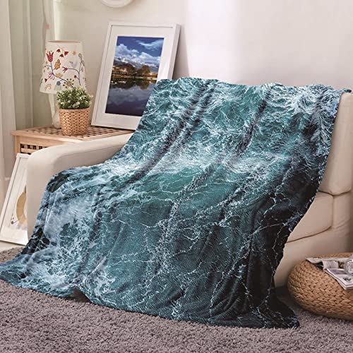 Wohndecke Kinder, Flanelldecke 150X200 Kinder Warm Grün Sofaüberwurf Meer Sofadecke Couchdecke von Banemi