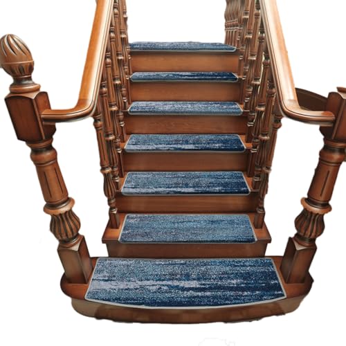 BangDon Eleganter Stil, rutschfeste Stufenpolster, rutschsicher, weicher Teppich, Stufenmatten zum Abziehen und Aufkleben, geeignet für Holz-Marmor-Wendeltreppen, 75 x 24 cm (Stil 2, 13 Stück) von BangDon