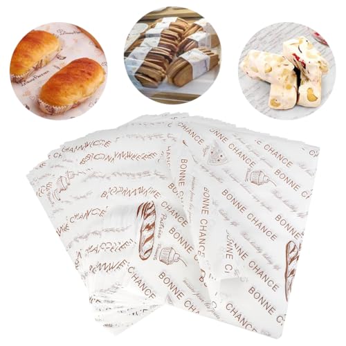 Bangbobi 100 Blatt Wachspapier für Lebensmittel, 36 x 26cm fettdichtes Käse- und Brotpapier, Sandwich- und Einschlagpapier, Food Grade Wrap Papier. Ideal für Burger, Pommes und mehr von Bangbobi