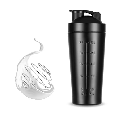 Bangbobi 750ML Metall Shaker für Protein Shake – Moderner Eiweiß Shaker mit Stahlkugel, Ideal für Becher und Thermo von Bangbobi