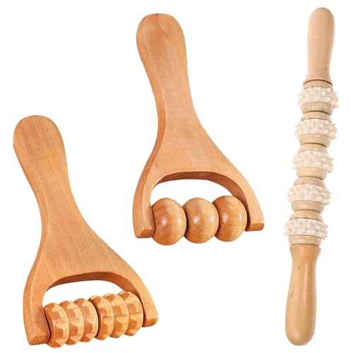 Bangbobi Faszienrolle Holz - 3 Stück Faszienstab Holz, Massageroller für Beine, Oberschenkel & Rücken, Gua Sha Wooden Therapy Stab Bangbobi Faszienrolle Holz - 3 Stück Faszienstab Holz, Massageroller für Beine, Oberschenkel & Rücken, Gua Sha Wooden Therapy Stab von Bangbobi