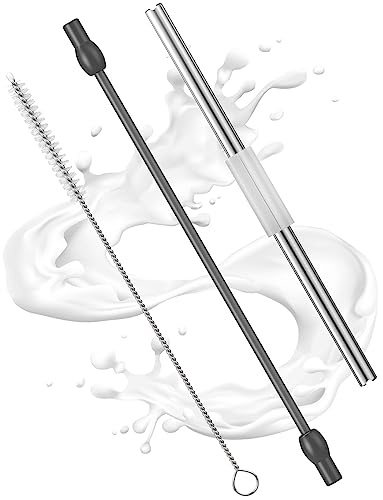 Bangbobi Milchschlauch Kompatibel mit Siemens EQ6, Edelstahles Milchrohr und Reinigungsbürste Set Kompatibel mit Siemens Eq6 Series von Bangbobi