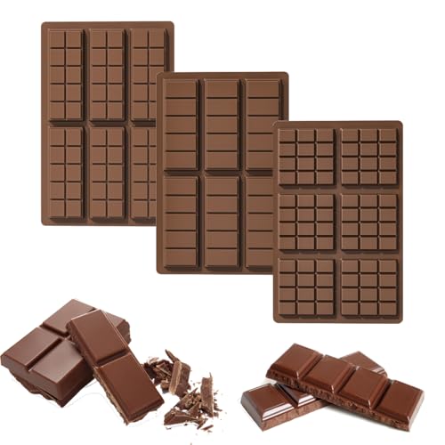 Bangbobi Schokoladenformen Set mit 3 Silikonformen für Schokolade, Süßigkeiten & Gelee - tief, flexibel, hitzebeständig & einfach zu reinigen von Bangbobi