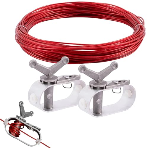 Bangbobi Spannseil-Set für Poolabdeckungen | 30m Drahtseil Spanner mit Spannschloss und Pool Klammern für Befestigung von Abdeckplanen im Winter von Bangbobi