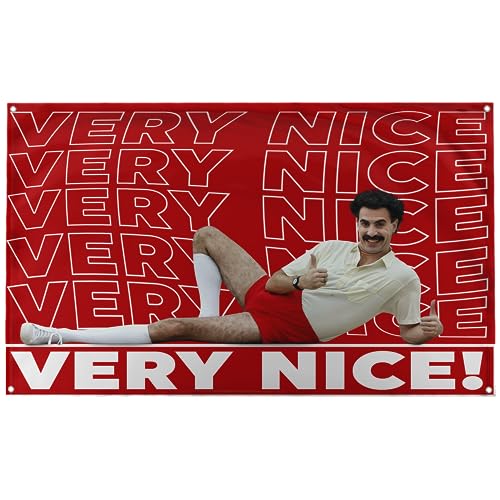 Banger – Borat Very Nice Sacha Baron Cohen Filmposter Meme Funny College Dorm Flagge, Banner, 90 x 150 cm von Banger Flags