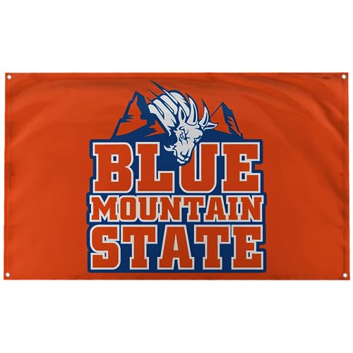 Banger – Orange BMS Blue Mountain State University Mountain Goats College School Logo Lustig Motivierend Inspirierend Büro Gym Wand College Wohnheim Raumdekor Design auf einer 90 x 150 cm Flagge mit 4 von Banger Flags