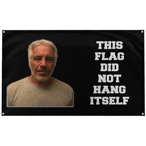 Banger – This Flag Did Not Hang Itself Lustiges Jeffrey Epstein Meme Wandbehang Fahne Banner Tapisserie Poster College Schlafsaal Flagge 90 x 150 cm mit 4 Messingösen von Banger Flags