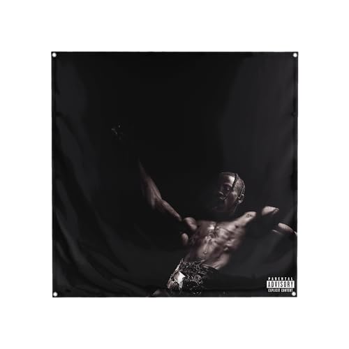 Banger – Travis Scott Utopia Iconic Rapper Album Cover Kunst Tapisserie Flagge Banner motivierend inspirierend Schlafzimmer lustig Büro Fitnessstudio Wand College Wohnheim Dekor Design auf einer 90 x von Banger Flags