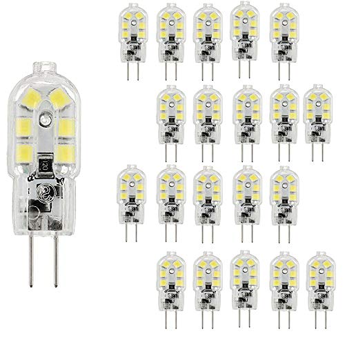 G4 LED Lampen 2W 20er Pack, BANGSHUO LED Birnen Ersatz 20W Halogenlampen Kaltweiß 6000K 200LM AC/DC 12V Leuchtmittel G4 Birne Nicht Dimmbar G4 LED Lampen 2W 20er Pack, BANGSHUO LED Birnen Ersatz 20W Halogenlampen Kaltweiß 6000K 200LM AC/DC 12V Leuchtmittel G4 Birne Nicht Dimmbar von BANGSHUO