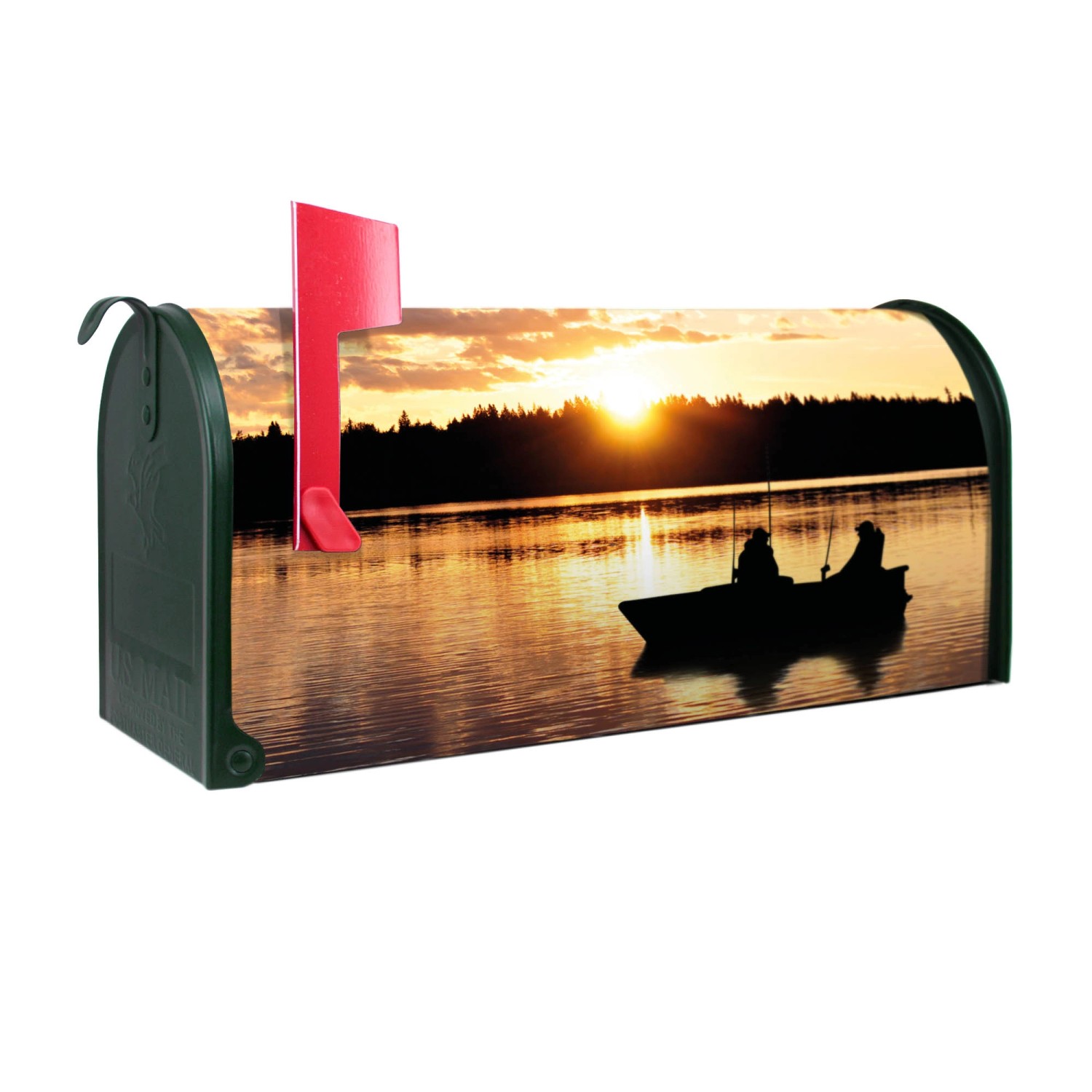 Banjado Amerikanischer Briefkasten Grün 48x22x16cm US Mailbox Letterbox Postkasten Stahl Pulverbeschichtet Motiv Angler Banjado Amerikanischer Briefkasten Grün 48x22x16cm US Mailbox Letterbox Postkasten Stahl Pulverbeschichtet Motiv Angler von Banjado