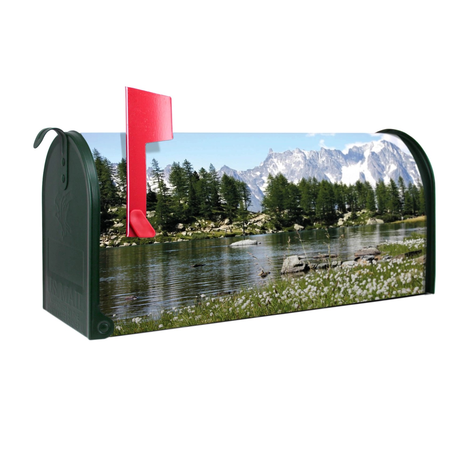 Banjado Amerikanischer Briefkasten Grün 48x22x16cm US Mailbox Letterbox Postkasten Stahl Pulverbeschichtet Motiv Bergidylle Banjado Amerikanischer Briefkasten Grün 48x22x16cm US Mailbox Letterbox Postkasten Stahl Pulverbeschichtet Motiv Bergidylle von Banjado