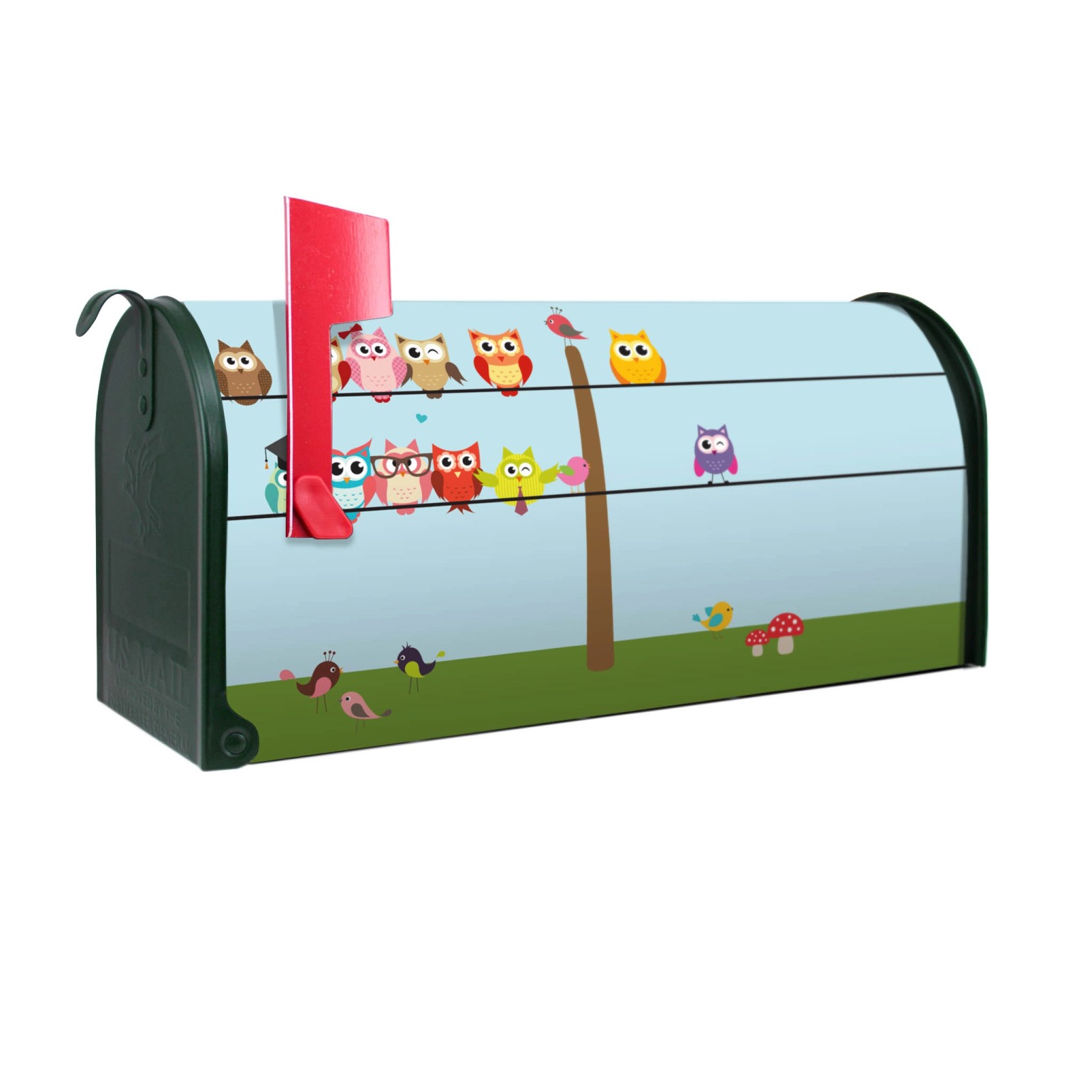 Banjado Amerikanischer Briefkasten Grün 48x22x16cm US Mailbox Letterbox Postkasten Stahl Pulverbeschichtet Motiv Da Wären Wir Banjado Amerikanischer Briefkasten Grün 48x22x16cm US Mailbox Letterbox Postkasten Stahl Pulverbeschichtet Motiv Da Wären Wir von Banjado