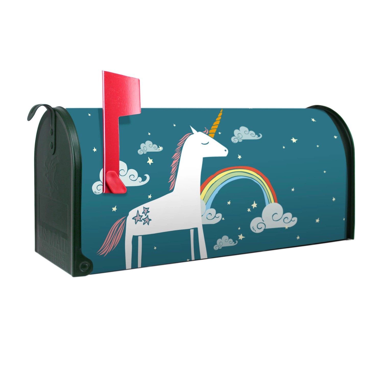 Banjado Amerikanischer Briefkasten Grün 48x22x16cm US Mailbox Letterbox Postkasten Stahl Pulverbeschichtet Motiv Einhorn Banjado Amerikanischer Briefkasten Grün 48x22x16cm US Mailbox Letterbox Postkasten Stahl Pulverbeschichtet Motiv Einhorn von Banjado