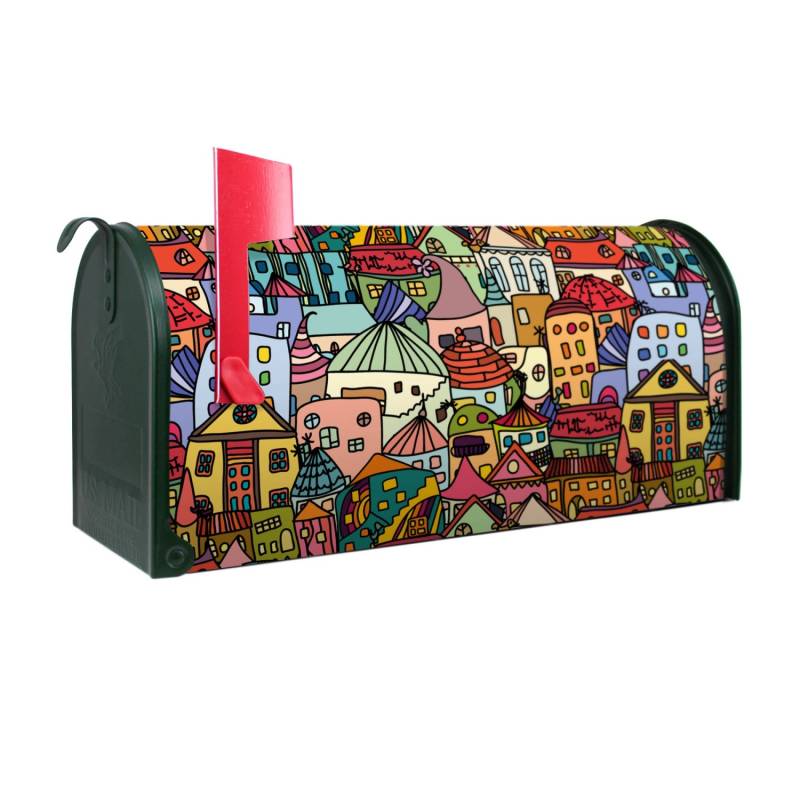 Banjado Amerikanischer Briefkasten Grün 48x22x16cm US Mailbox Letterbox Postkasten Stahl Pulverbeschichtet Motiv Funky Town Banjado Amerikanischer Briefkasten Grün 48x22x16cm US Mailbox Letterbox Postkasten Stahl Pulverbeschichtet Motiv Funky Town von Banjado
