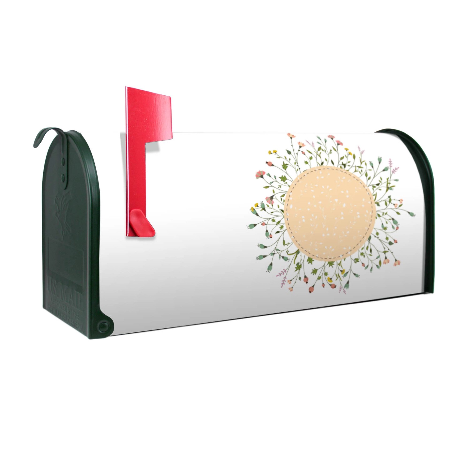 Banjado Amerikanischer Briefkasten Grün 48x22x16cm US Mailbox Letterbox Postkasten Stahl Pulverbeschichtet Motiv Hibiskus Kreis Banjado Amerikanischer Briefkasten Grün 48x22x16cm US Mailbox Letterbox Postkasten Stahl Pulverbeschichtet Motiv Hibiskus Kreis von Banjado
