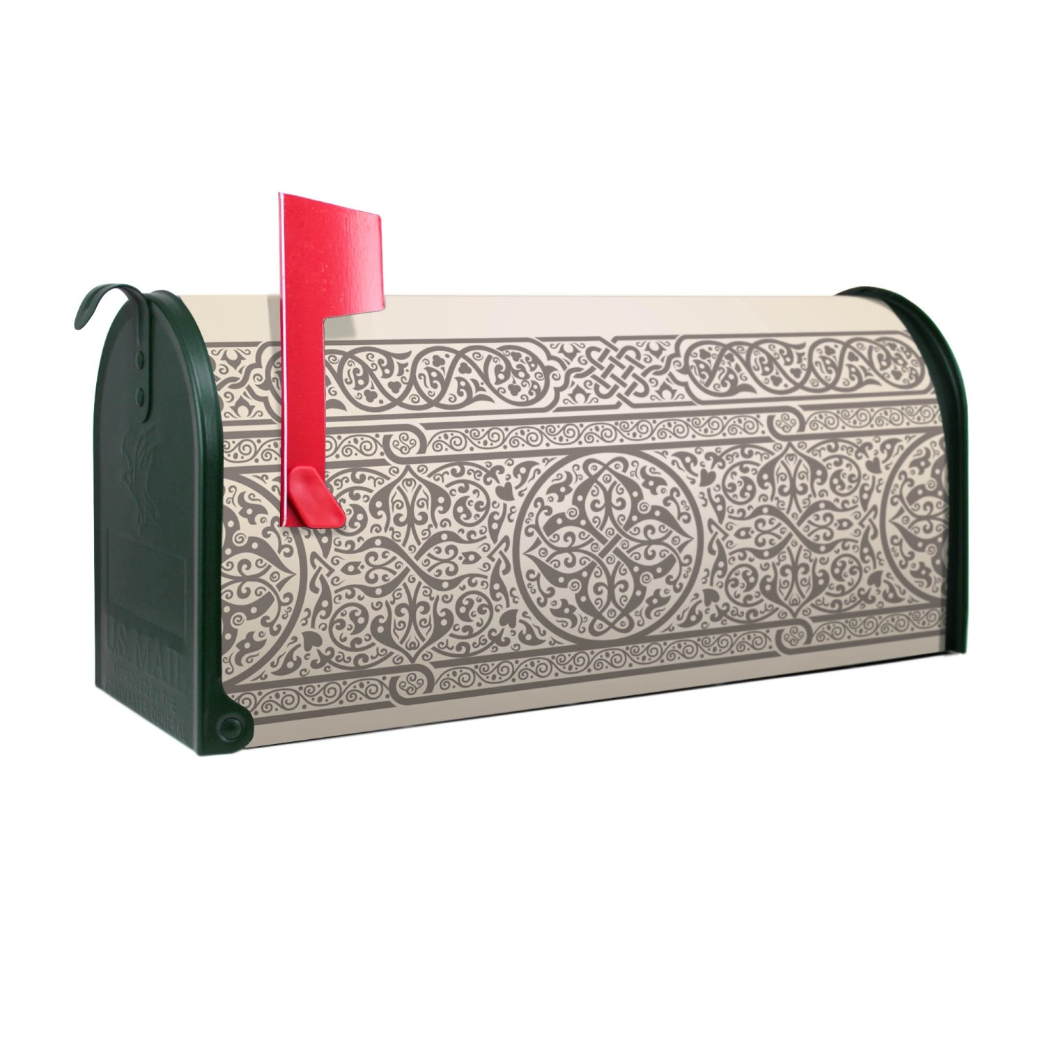 Banjado Amerikanischer Briefkasten Grün 48x22x16cm US Mailbox Letterbox Postkasten Stahl Pulverbeschichtet Motiv Keltischer Knoten Banjado Amerikanischer Briefkasten Grün 48x22x16cm US Mailbox Letterbox Postkasten Stahl Pulverbeschichtet Motiv Keltischer Knoten von Banjado