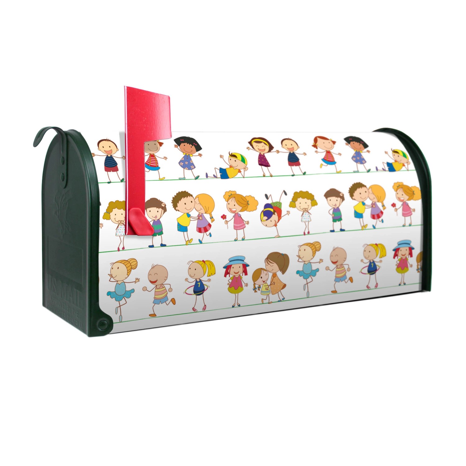 Banjado Amerikanischer Briefkasten Grün 48x22x16cm US Mailbox Letterbox Postkasten Stahl Pulverbeschichtet Motiv Kinder Banjado Amerikanischer Briefkasten Grün 48x22x16cm US Mailbox Letterbox Postkasten Stahl Pulverbeschichtet Motiv Kinder von Banjado