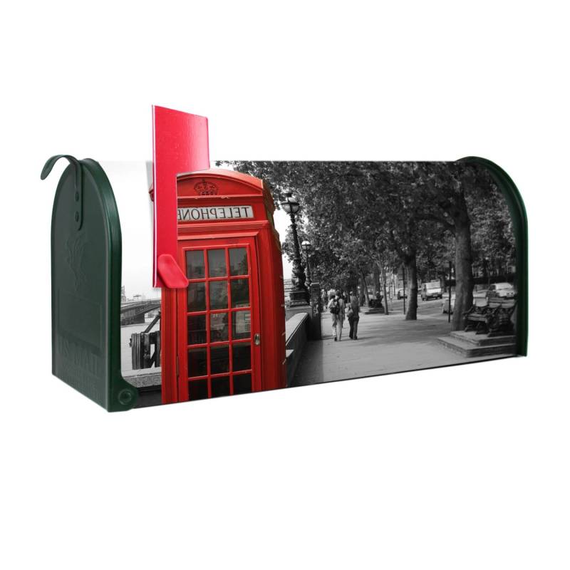 Banjado Amerikanischer Briefkasten Grün 48x22x16cm US Mailbox Letterbox Postkasten Stahl Pulverbeschichtet Motiv London Red Telephone Banjado Amerikanischer Briefkasten Grün 48x22x16cm US Mailbox Letterbox Postkasten Stahl Pulverbeschichtet Motiv London Red Telephone von Banjado