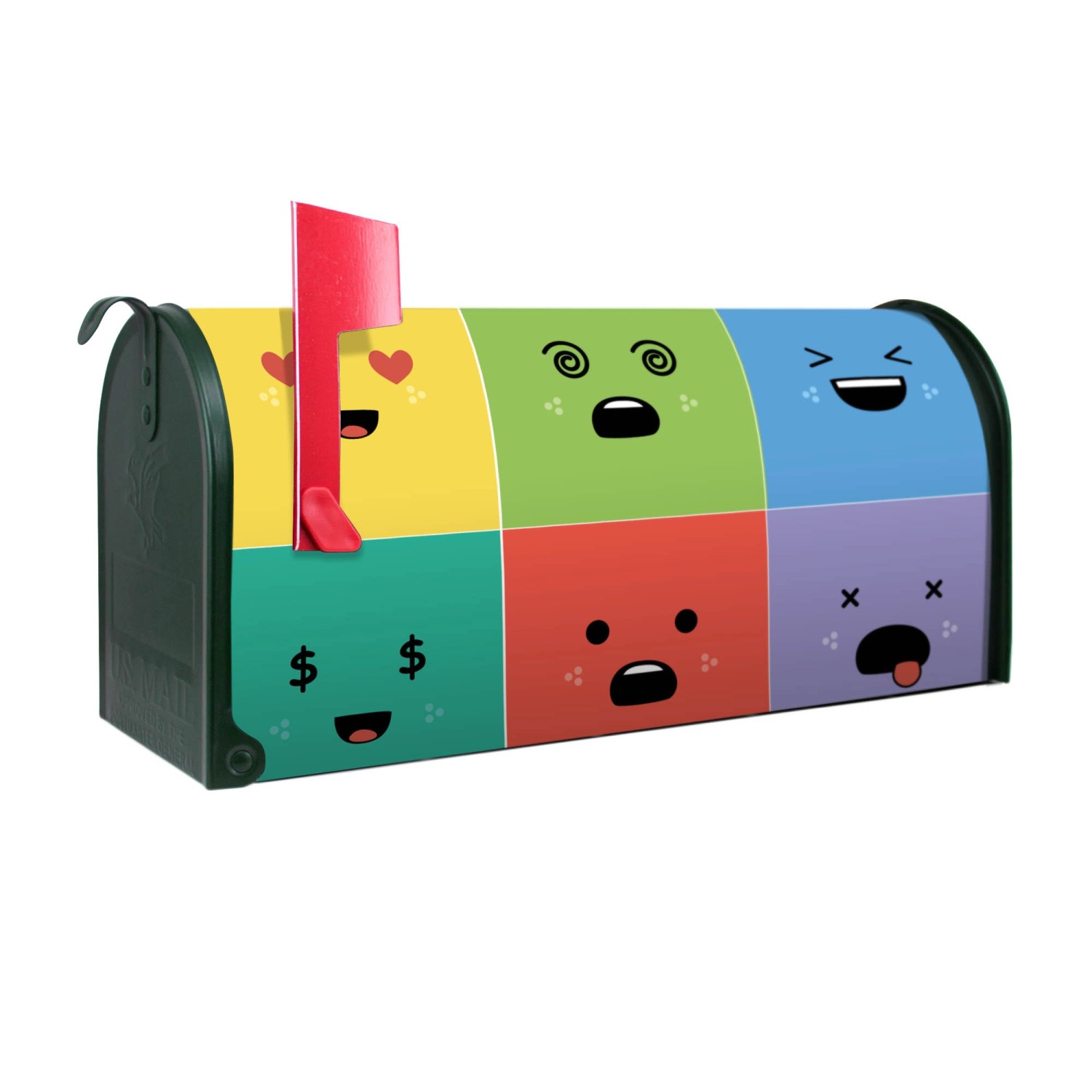 Banjado Amerikanischer Briefkasten Grün 48x22x16cm US Mailbox Letterbox Postkasten Stahl Pulverbeschichtet Motiv Neun Keinenasen Banjado Amerikanischer Briefkasten Grün 48x22x16cm US Mailbox Letterbox Postkasten Stahl Pulverbeschichtet Motiv Neun Keinenasen von Banjado