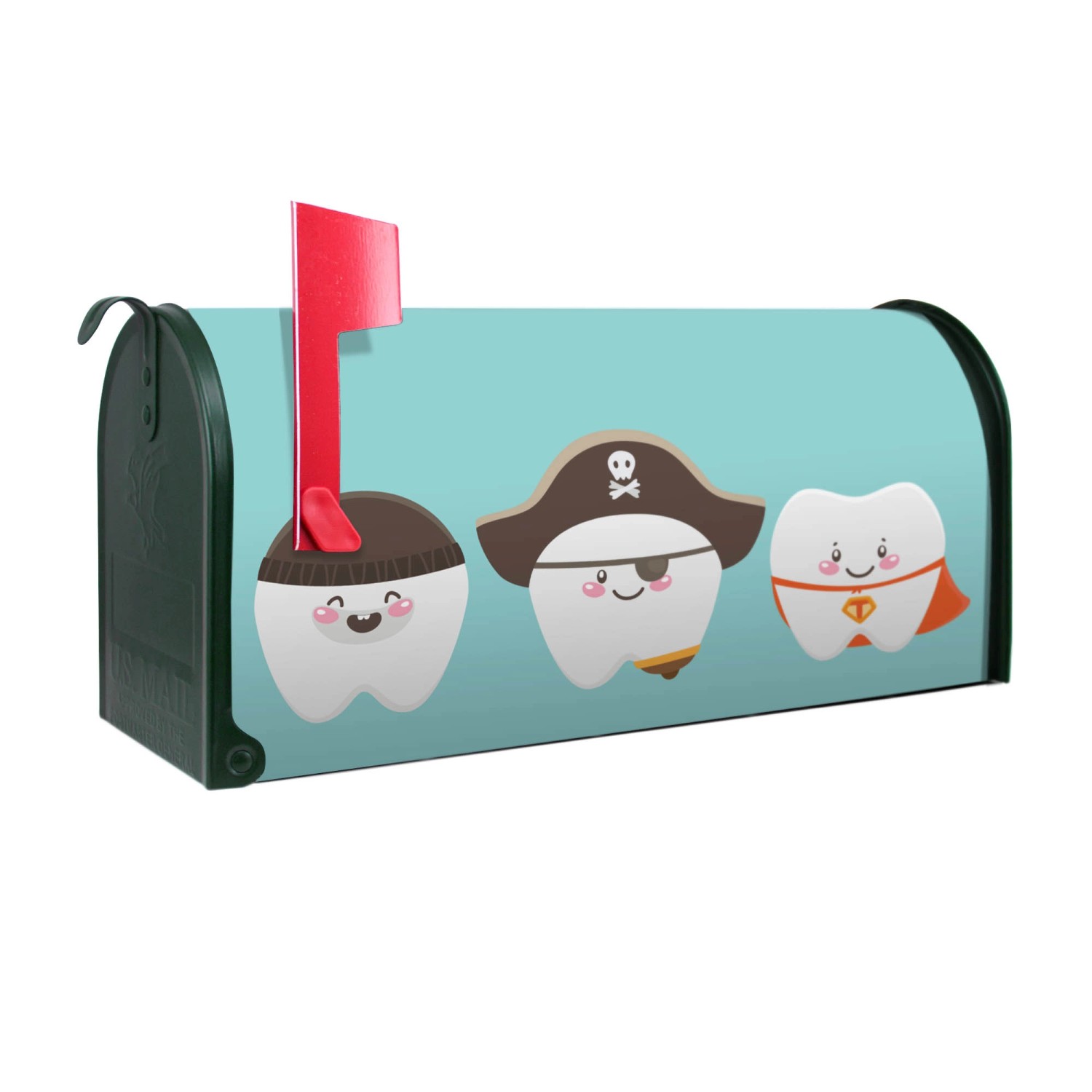 Banjado Amerikanischer Briefkasten Grün 48x22x16cm US Mailbox Letterbox Postkasten Stahl Pulverbeschichtet Motiv Neun Zähne Banjado Amerikanischer Briefkasten Grün 48x22x16cm US Mailbox Letterbox Postkasten Stahl Pulverbeschichtet Motiv Neun Zähne von Banjado