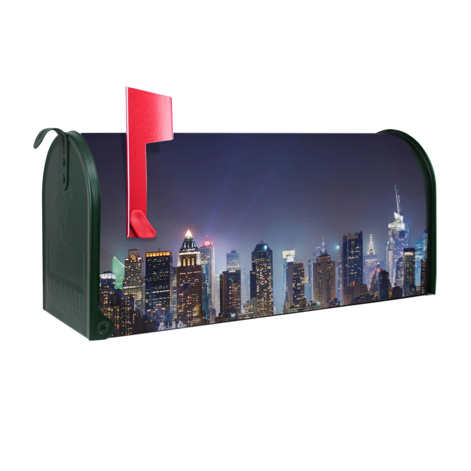 Banjado Amerikanischer Briefkasten Grün 48x22x16cm US Mailbox Letterbox Postkasten Stahl Pulverbeschichtet Motiv New York Banjado Amerikanischer Briefkasten Grün 48x22x16cm US Mailbox Letterbox Postkasten Stahl Pulverbeschichtet Motiv New York von Banjado