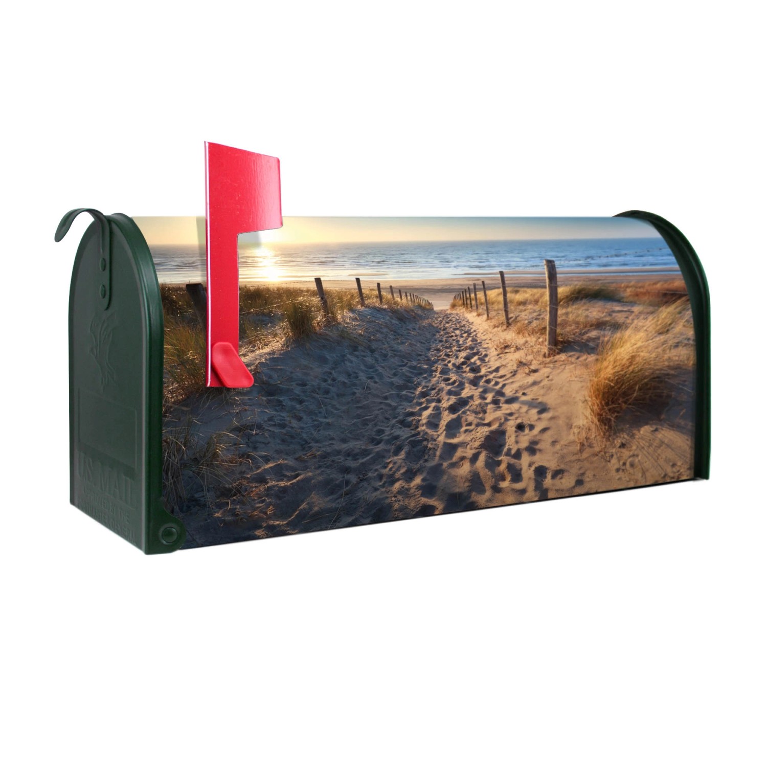 Banjado Amerikanischer Briefkasten Grün 48x22x16cm US Mailbox Letterbox Postkasten Stahl Pulverbeschichtet Motiv Nordseestrand Banjado Amerikanischer Briefkasten Grün 48x22x16cm US Mailbox Letterbox Postkasten Stahl Pulverbeschichtet Motiv Nordseestrand von Banjado