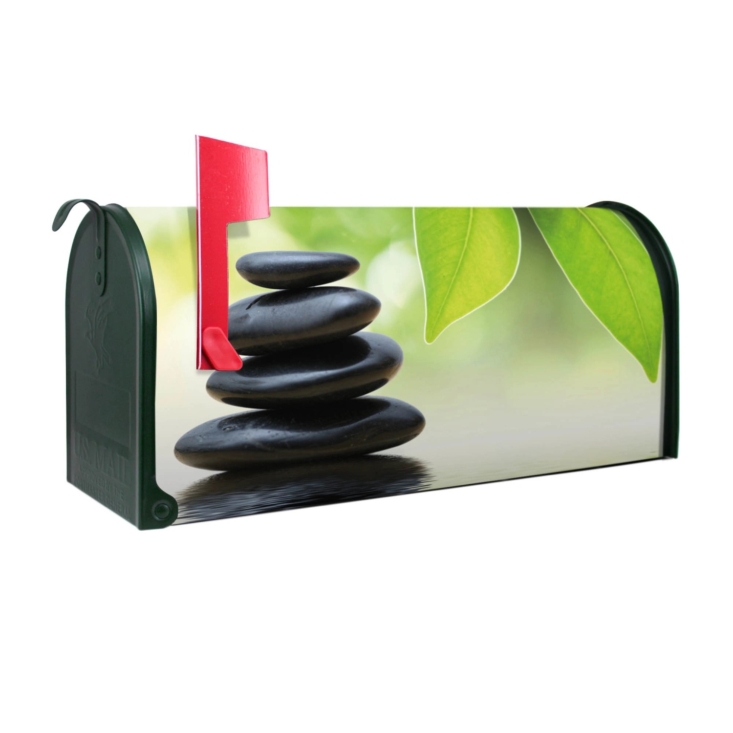 Banjado Amerikanischer Briefkasten Grün 48x22x16cm US Mailbox Letterbox Postkasten Stahl Pulverbeschichtet Motiv Steine&Relax Banjado Amerikanischer Briefkasten Grün 48x22x16cm US Mailbox Letterbox Postkasten Stahl Pulverbeschichtet Motiv Steine&Relax von Banjado