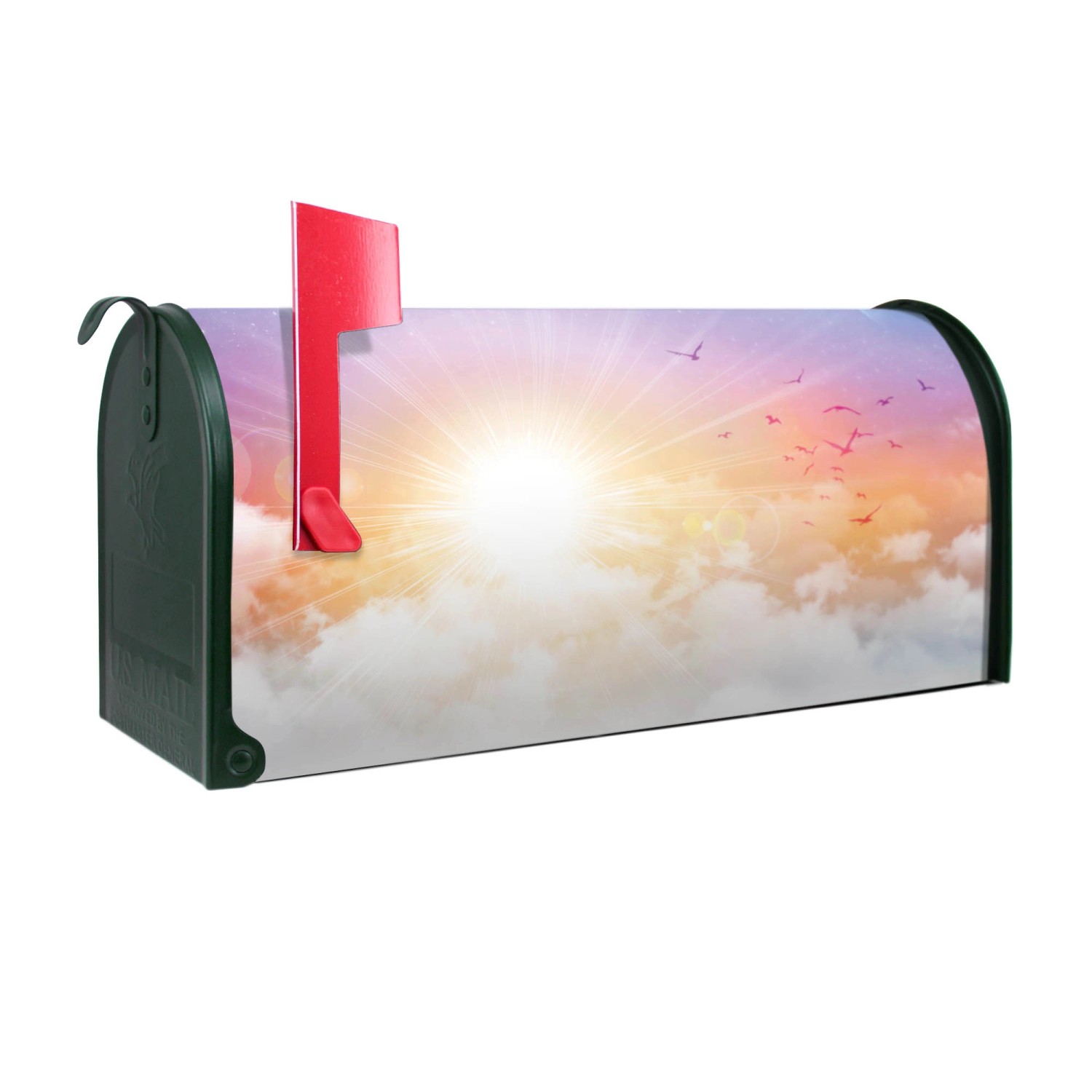 Banjado Amerikanischer Briefkasten Grün 48x22x16cm US Mailbox Letterbox Postkasten Stahl Pulverbeschichtet Motiv Vögel Am Himmel Banjado Amerikanischer Briefkasten Grün 48x22x16cm US Mailbox Letterbox Postkasten Stahl Pulverbeschichtet Motiv Vögel Am Himmel von Banjado