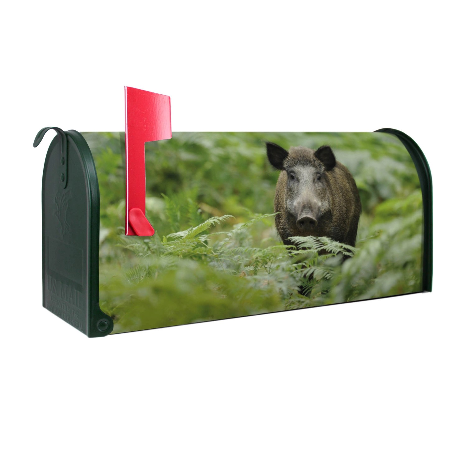 Banjado Amerikanischer Briefkasten Grün 48x22x16cm US Mailbox Letterbox Postkasten Stahl Pulverbeschichtet Motiv Wildschwein Banjado Amerikanischer Briefkasten Grün 48x22x16cm US Mailbox Letterbox Postkasten Stahl Pulverbeschichtet Motiv Wildschwein von Banjado