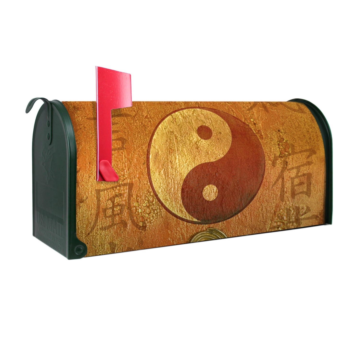 Banjado Amerikanischer Briefkasten Grün 48x22x16cm US Mailbox Letterbox Postkasten Stahl Pulverbeschichtet Motiv Yin Yang Banjado Amerikanischer Briefkasten Grün 48x22x16cm US Mailbox Letterbox Postkasten Stahl Pulverbeschichtet Motiv Yin Yang von Banjado