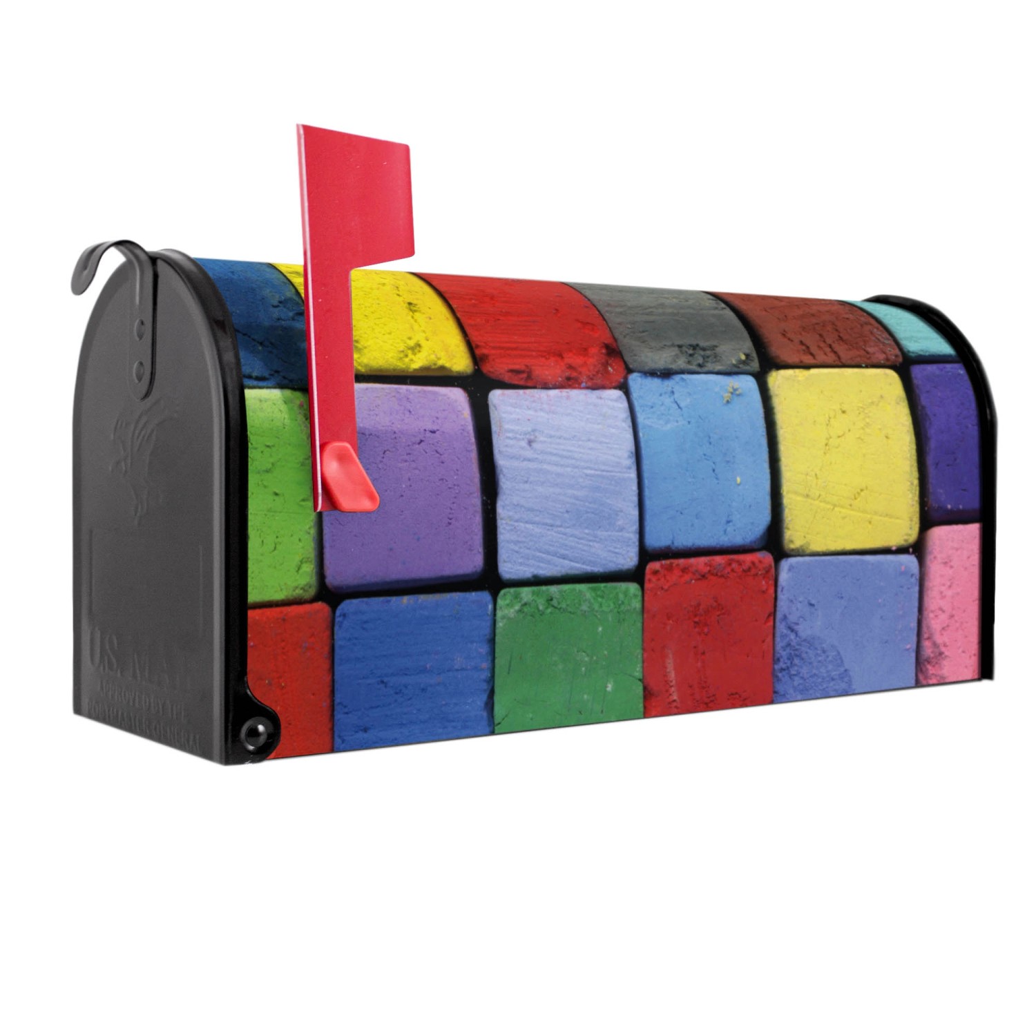 Banjado Amerikanischer Briefkasten Schwarz 48x22x16cm US Mailbox Letterbox Postkasten Stahl Pulverbeschichtet Motiv Bunte Kreide Banjado Amerikanischer Briefkasten Schwarz 48x22x16cm US Mailbox Letterbox Postkasten Stahl Pulverbeschichtet Motiv Bunte Kreide von Banjado