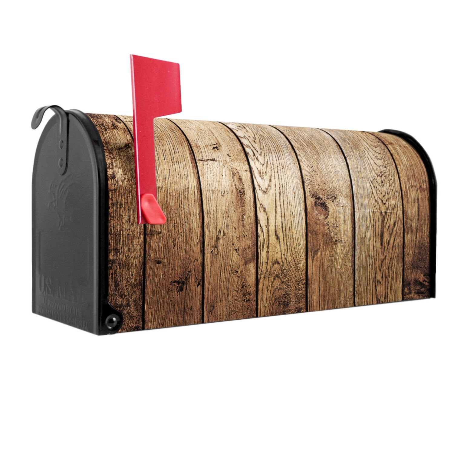 Banjado Amerikanischer Briefkasten Schwarz 48x22x16cm US Mailbox Letterbox Postkasten Stahl Pulverbeschichtet Motiv Geöltes Holz Banjado Amerikanischer Briefkasten Schwarz 48x22x16cm US Mailbox Letterbox Postkasten Stahl Pulverbeschichtet Motiv Geöltes Holz von Banjado