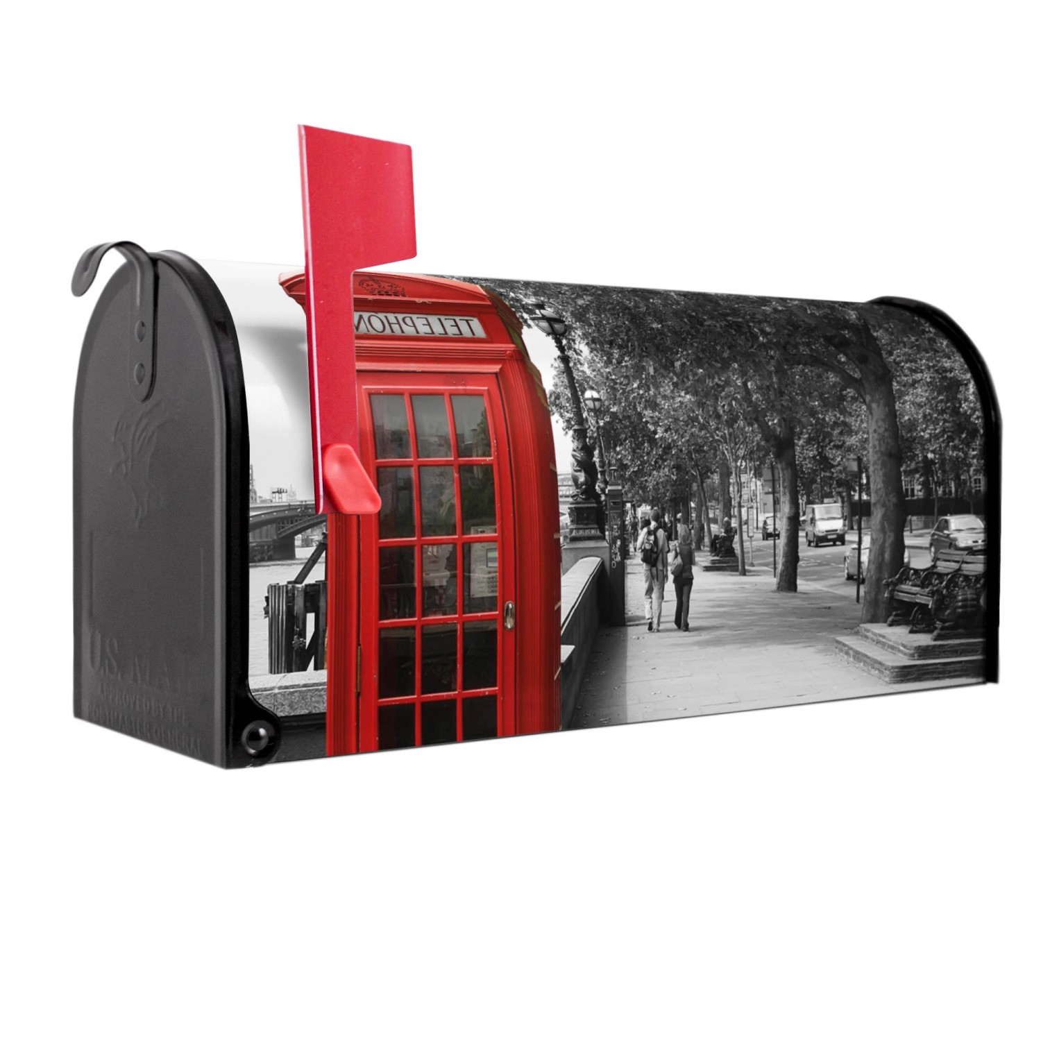 Banjado Amerikanischer Briefkasten Schwarz 48x22x16cm US Mailbox Letterbox Postkasten Stahl Pulverbeschichtet Motiv London Red Telephone Banjado Amerikanischer Briefkasten Schwarz 48x22x16cm US Mailbox Letterbox Postkasten Stahl Pulverbeschichtet Motiv London Red Telephone von Banjado