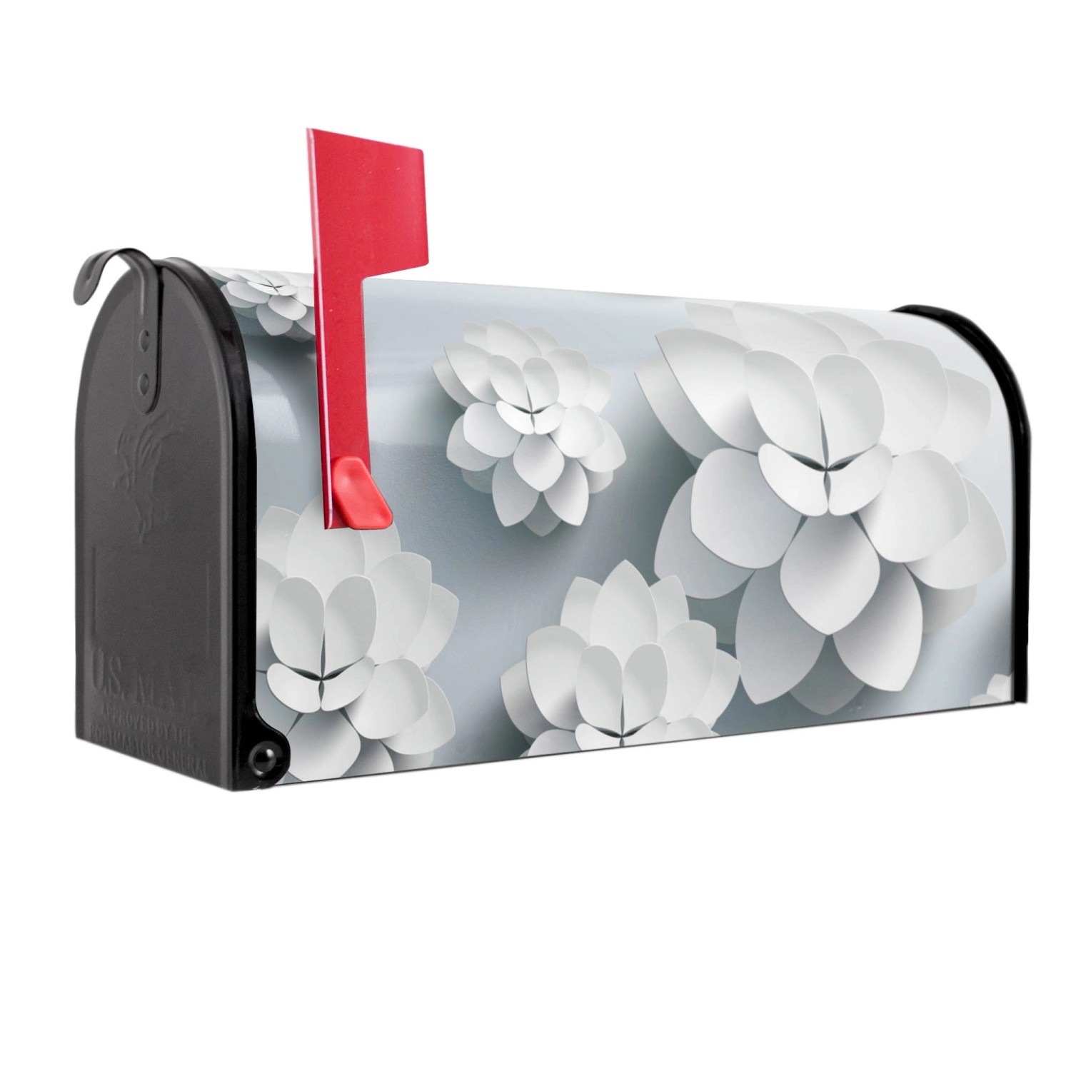 Banjado Amerikanischer Briefkasten Schwarz 48x22x16cm US Mailbox Letterbox Postkasten Stahl Pulverbeschichtet Motiv Papier Lotus Banjado Amerikanischer Briefkasten Schwarz 48x22x16cm US Mailbox Letterbox Postkasten Stahl Pulverbeschichtet Motiv Papier Lotus von Banjado