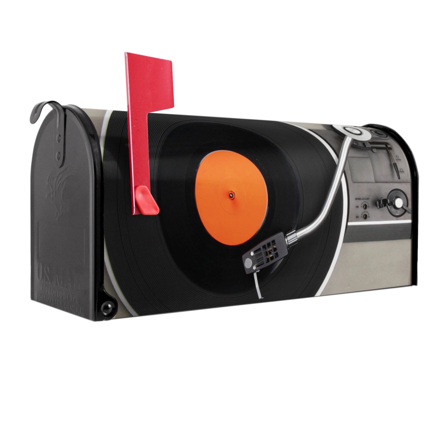 Banjado Amerikanischer Briefkasten Schwarz 48x22x16cm US Mailbox Letterbox Postkasten Stahl Pulverbeschichtet Motiv Plattenspieler Banjado Amerikanischer Briefkasten Schwarz 48x22x16cm US Mailbox Letterbox Postkasten Stahl Pulverbeschichtet Motiv Plattenspieler von Banjado