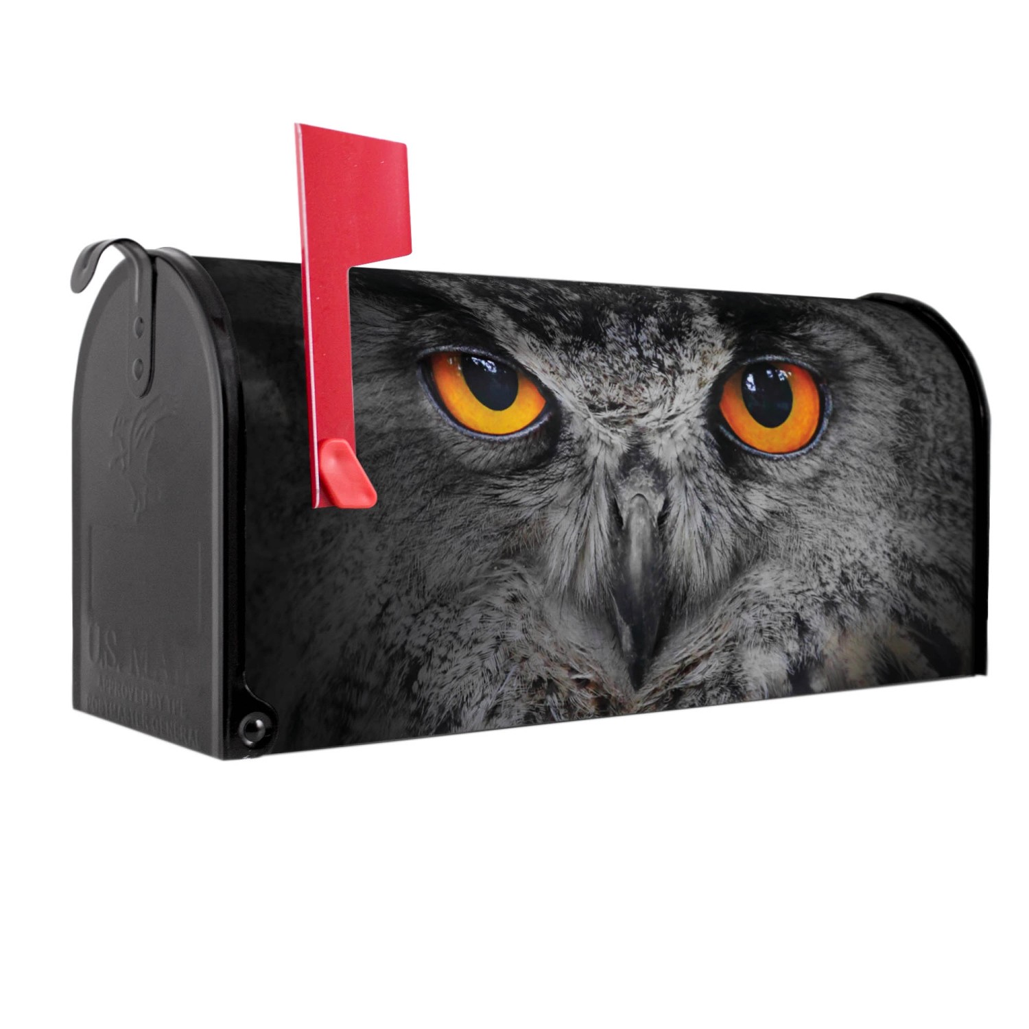 Banjado Amerikanischer Briefkasten Schwarz 48x22x16cm US Mailbox Letterbox Postkasten Stahl Pulverbeschichtet Motiv Uhu Banjado Amerikanischer Briefkasten Schwarz 48x22x16cm US Mailbox Letterbox Postkasten Stahl Pulverbeschichtet Motiv Uhu von Banjado