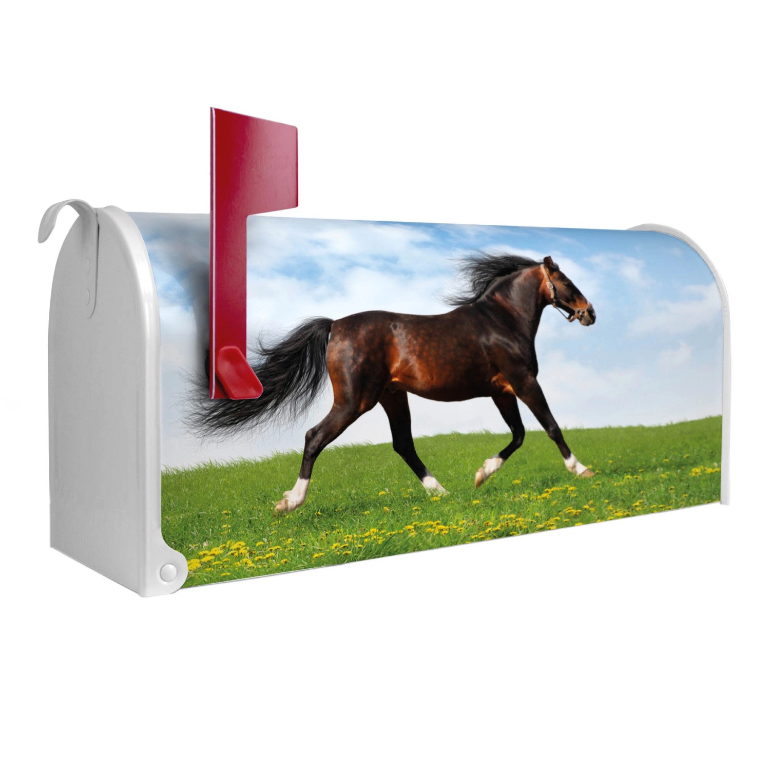 Banjado Amerikanischer Briefkasten Weiß 48x22x16cm US Mailbox Letterbox Postkasten Stahl Pulverbeschichtet Motiv Pferd Banjado Amerikanischer Briefkasten Weiß 48x22x16cm US Mailbox Letterbox Postkasten Stahl Pulverbeschichtet Motiv Pferd von Banjado