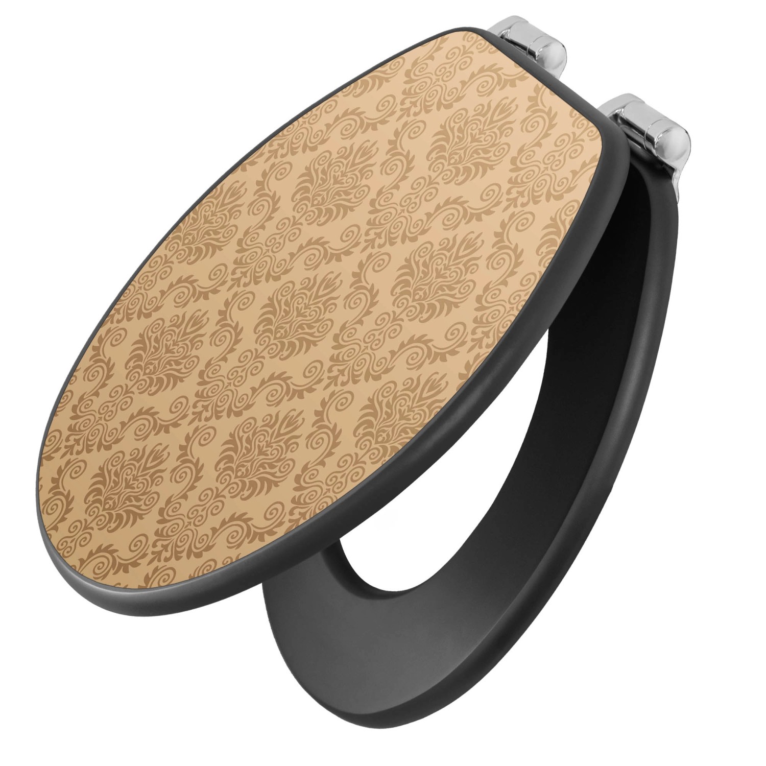 Banjado Anthrazit Toilettendeckel Mit Absenkautomatik WC-Sitz Soft Close Hygienischer Klodeckel MDF Mit Motiv Tapete Beige Banjado Anthrazit Toilettendeckel Mit Absenkautomatik WC-Sitz Soft Close Hygienischer Klodeckel MDF Mit Motiv Tapete Beige von Banjado