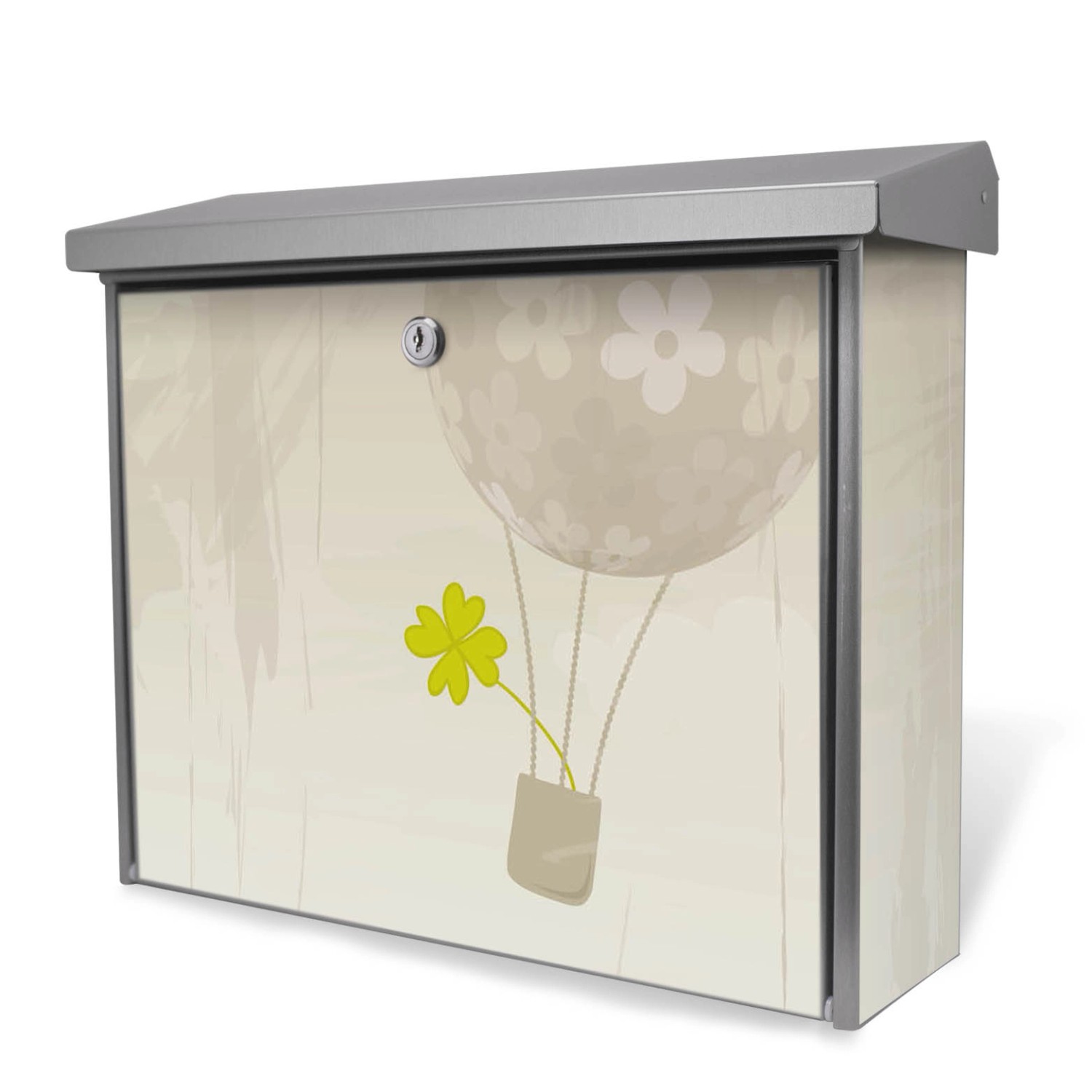 Banjado Briefkasten Edelstahl 38.5x31.5x12cm Ohne Zeitungsfach Inkl. Montagematerial Motiv Flüchtiges Glück Banjado Briefkasten Edelstahl 38.5x31.5x12cm Ohne Zeitungsfach Inkl. Montagematerial Motiv Flüchtiges Glück von Banjado