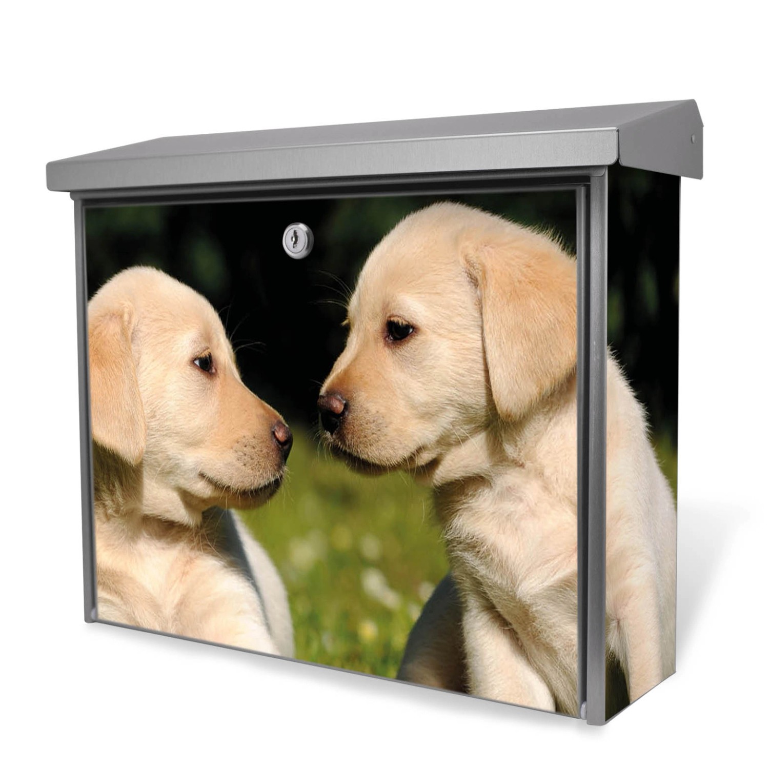 Banjado Briefkasten Edelstahl 38.5x31.5x12cm Ohne Zeitungsfach Inkl. Montagematerial Motiv Labrador Banjado Briefkasten Edelstahl 38.5x31.5x12cm Ohne Zeitungsfach Inkl. Montagematerial Motiv Labrador von Banjado