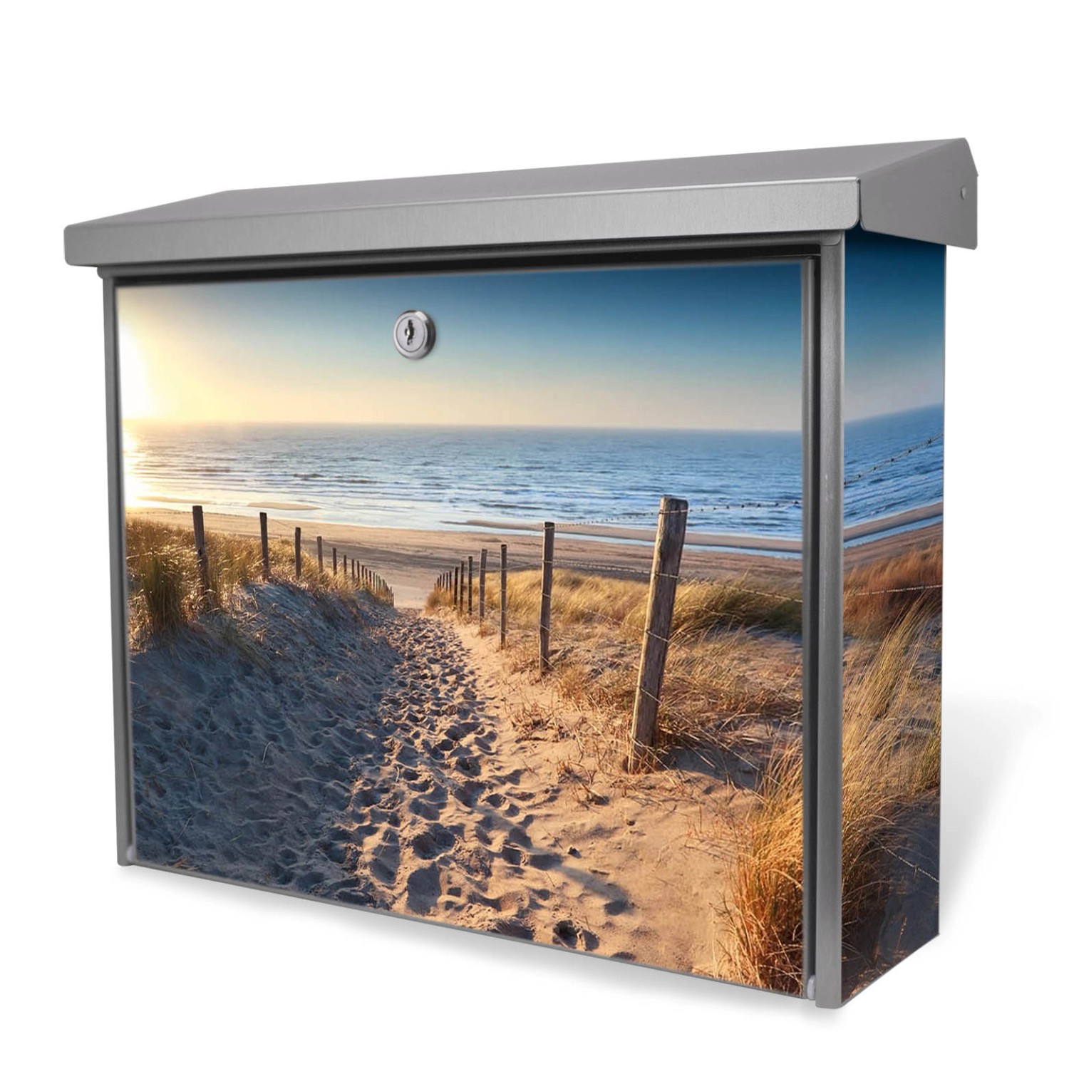 Banjado Briefkasten Edelstahl 38.5x31.5x12cm Ohne Zeitungsfach Inkl. Montagematerial Motiv Nordseestrand Banjado Briefkasten Edelstahl 38.5x31.5x12cm Ohne Zeitungsfach Inkl. Montagematerial Motiv Nordseestrand von Banjado