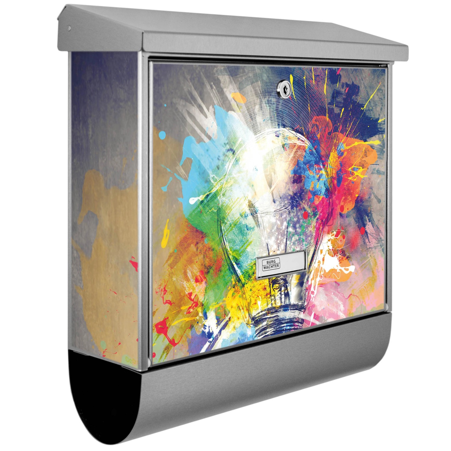Banjado Briefkasten Edelstahl 38x39x12cm Mit Zeitungsfach Inkl. Montagematerial Motiv Idee Banjado Briefkasten Edelstahl 38x39x12cm Mit Zeitungsfach Inkl. Montagematerial Motiv Idee von Banjado