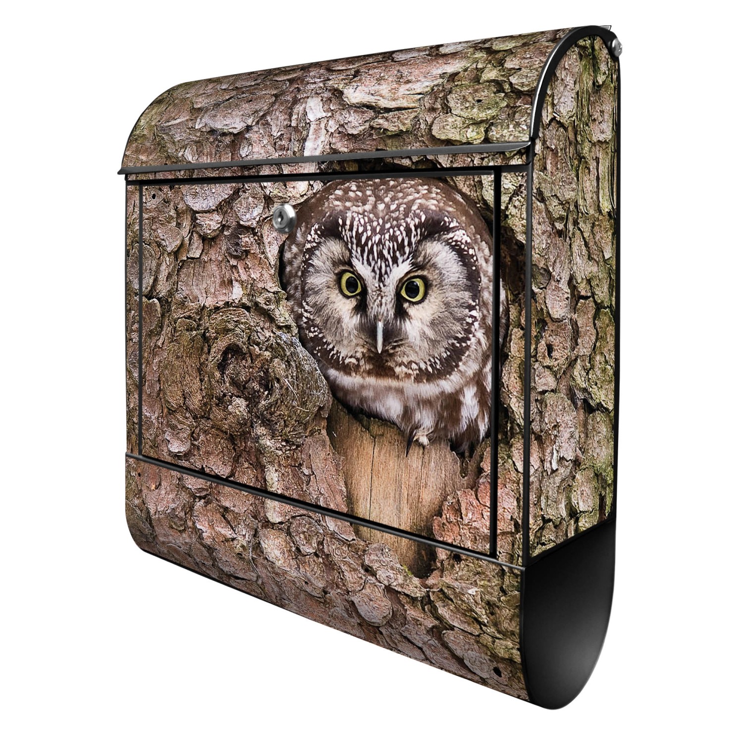 Banjado Design Briefkasten Schwarz Pulverbeschichtet, 39x47x14cm, 2 Schlüssel, Mit Zeitungsfach Motiv Eule Banjado Design Briefkasten Schwarz Pulverbeschichtet, 39x47x14cm, 2 Schlüssel, Mit Zeitungsfach Motiv Eule von Banjado