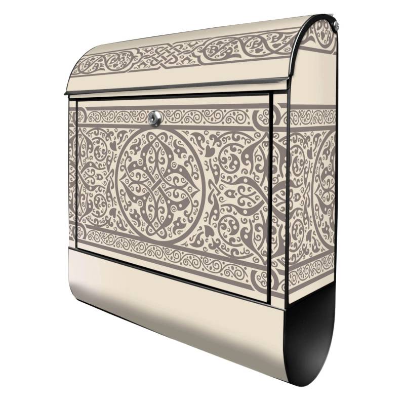 Banjado Design Briefkasten Schwarz Pulverbeschichtet, 39x47x14cm, 2 Schlüssel, Mit Zeitungsfach Motiv Keltischer Knoten Banjado Design Briefkasten Schwarz Pulverbeschichtet, 39x47x14cm, 2 Schlüssel, Mit Zeitungsfach Motiv Keltischer Knoten von Banjado