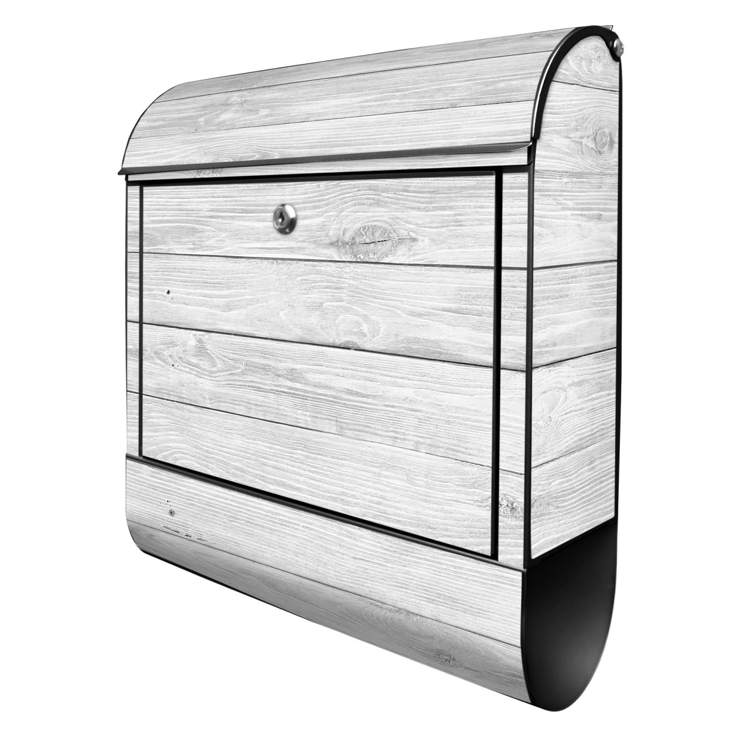 Banjado Design Briefkasten Schwarz Pulverbeschichtet, 39x47x14cm, 2 Schlüssel, Mit Zeitungsfach Motiv Weiß Gebeizt Banjado Design Briefkasten Schwarz Pulverbeschichtet, 39x47x14cm, 2 Schlüssel, Mit Zeitungsfach Motiv Weiß Gebeizt von Banjado