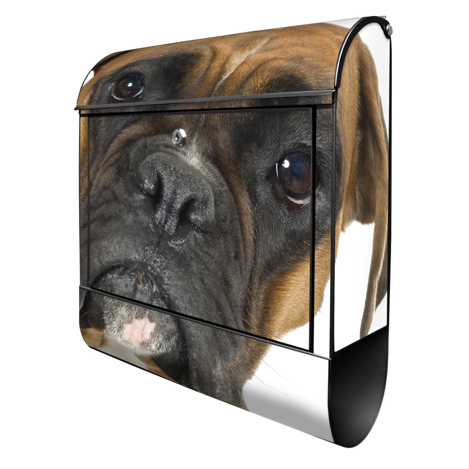 Banjado Design Briefkasten Schwarz Pulverbeschichtet 39x47x14cm 2 Schlüssel Mit Zeitungsfach Motiv Boxer Banjado Design Briefkasten Schwarz Pulverbeschichtet 39x47x14cm 2 Schlüssel Mit Zeitungsfach Motiv Boxer von Banjado